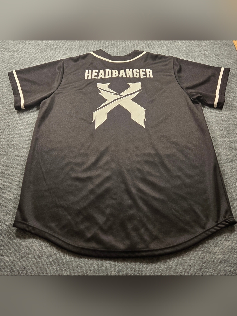 Excision Headbanger Baseball Jersey Black & White Size XL - Picture 11 of 12